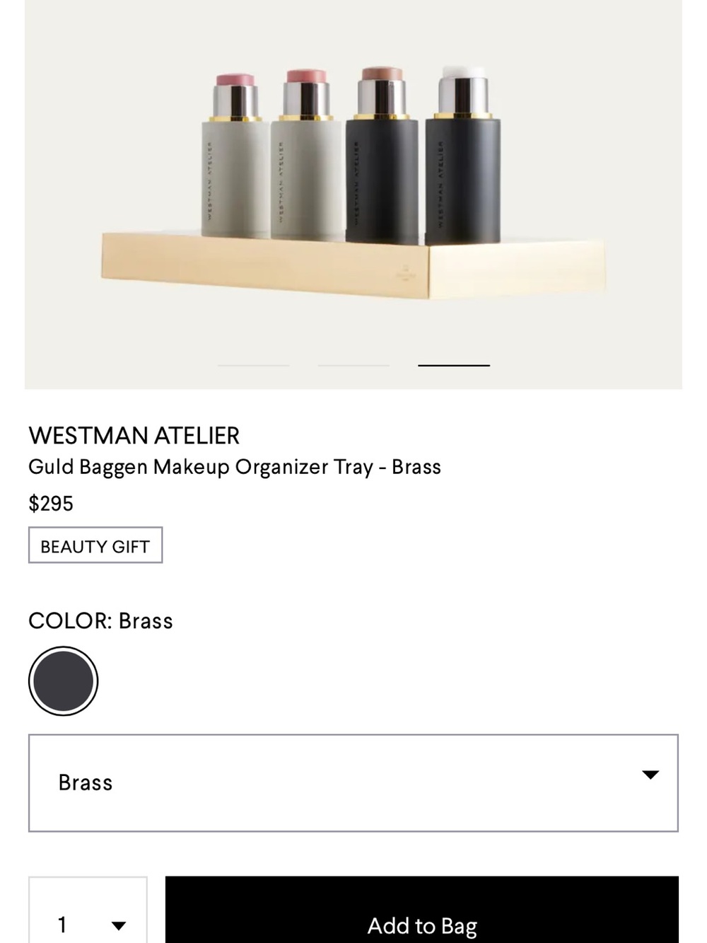 Westman Atelier Gold Brush Display Tray - Picture 4 of 7